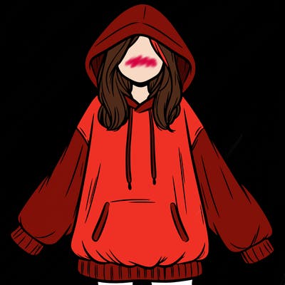 girl in oversized hoodie
