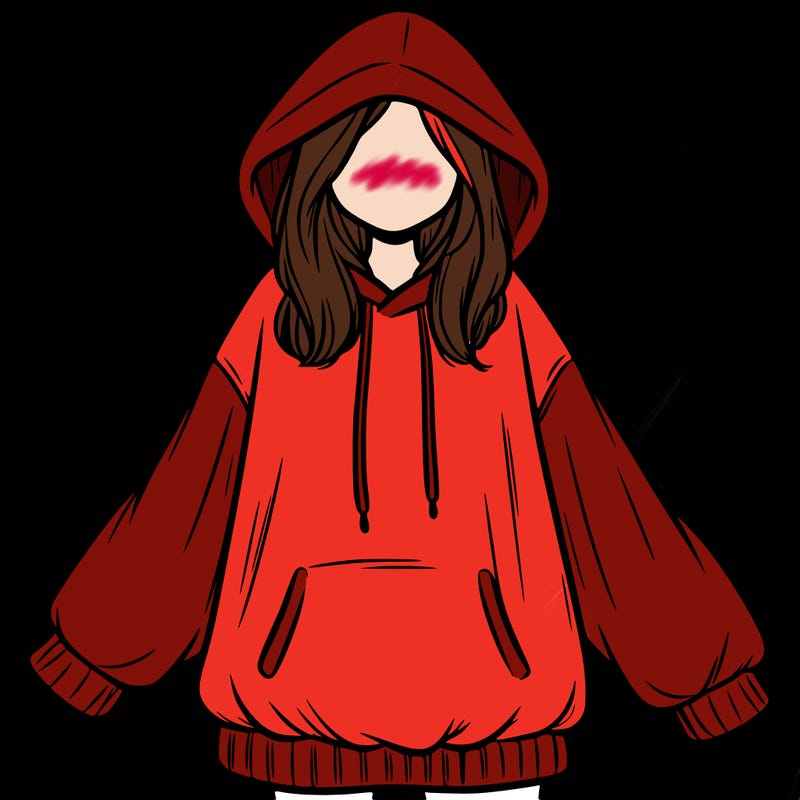 girl in oversized hoodie