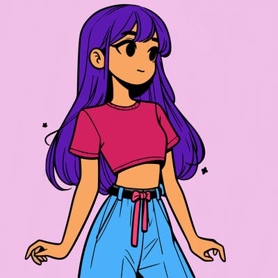 girl in a cute crop top