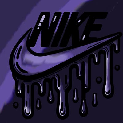 dripping nike logo