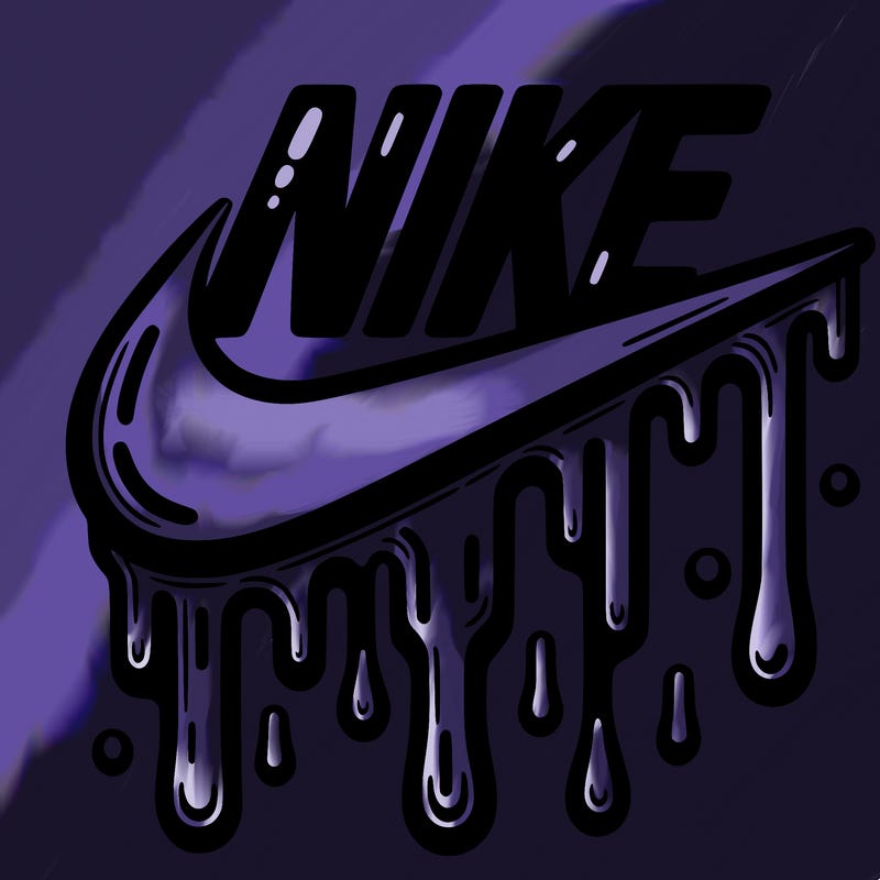 dripping nike logo