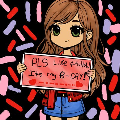 realistic girl holding a sign