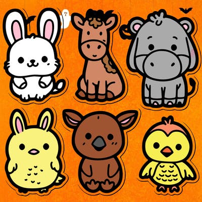 cute animal stickers