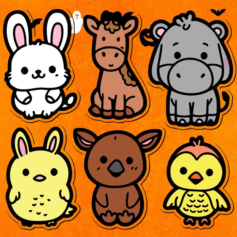 cute animal stickers