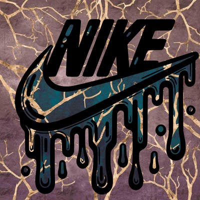dripping nike logo