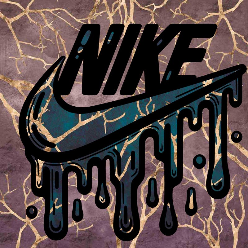 dripping nike logo