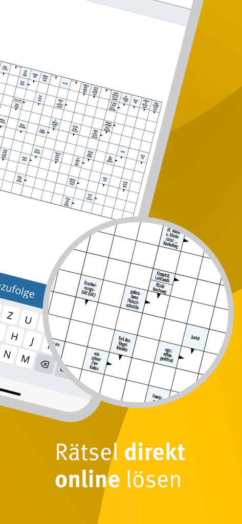Interactive crossword puzzle feature in the Braunschweiger Zeitung E-Paper app