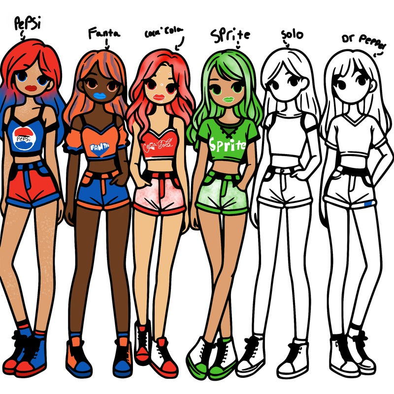 a group of girls wearing crop tops and shorts