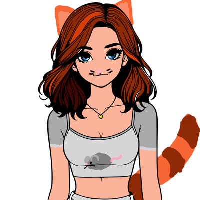 realistic girl with crop top