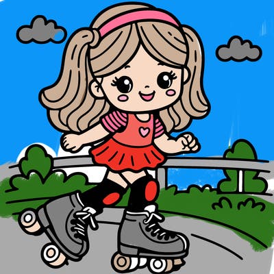 girl roller skates
