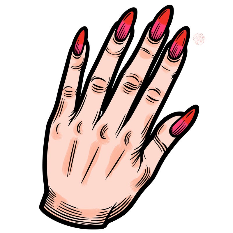 hand with nails