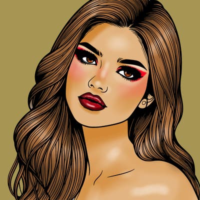 realistic girl model beautiful