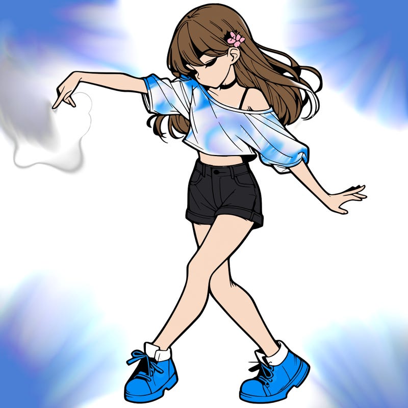 realistic girl danceing