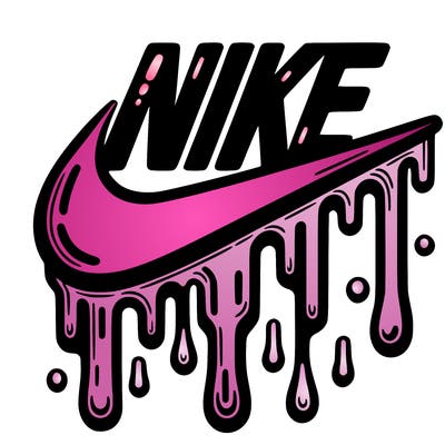 dripping nike logo