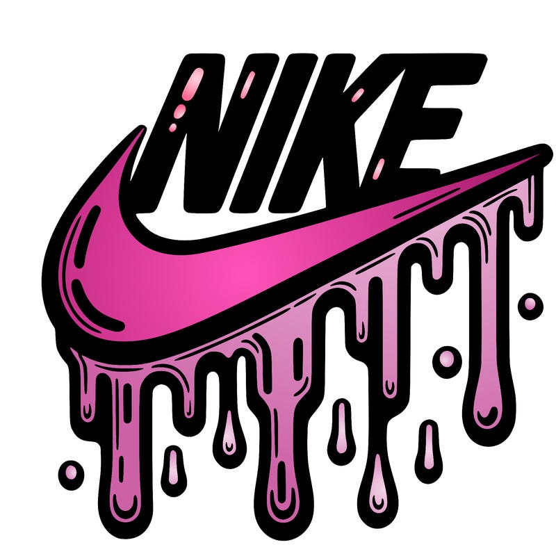 dripping nike logo