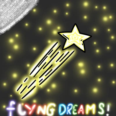 a shooting star in the sky