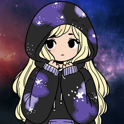 girl in a big hoodie