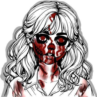 zombie  realistic girl