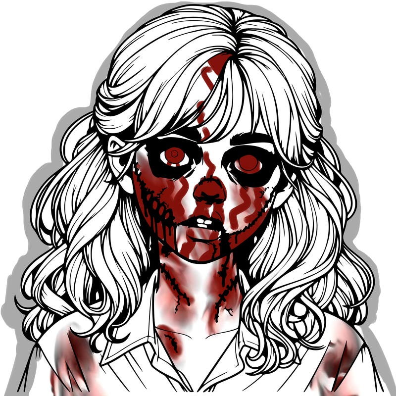 zombie  realistic girl