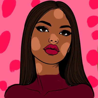 realistic woman with full lips