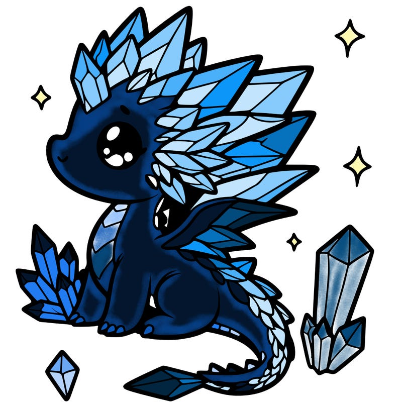 little cute crystal dragon