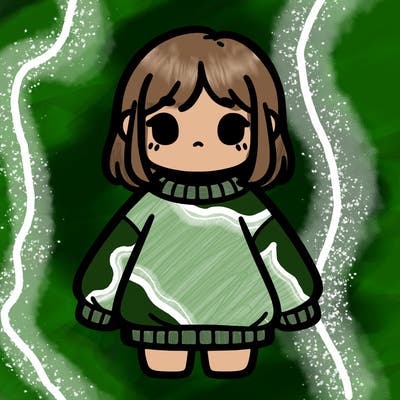 girl with a baggy sweatshirt