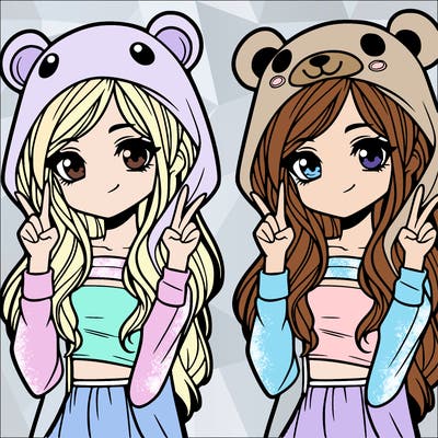 teen girl in animal costume