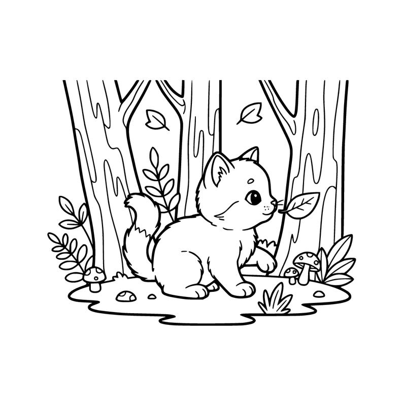 baby kitten, that is in the woods