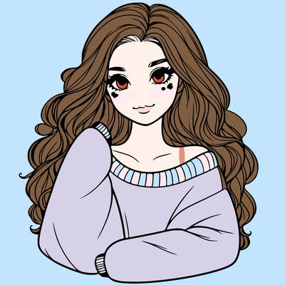 a beautiful girl in a big sweatshirt