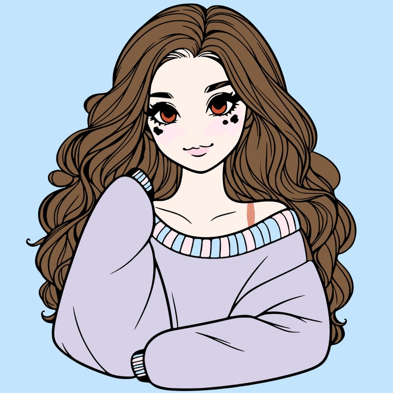 a beautiful girl in a big sweatshirt