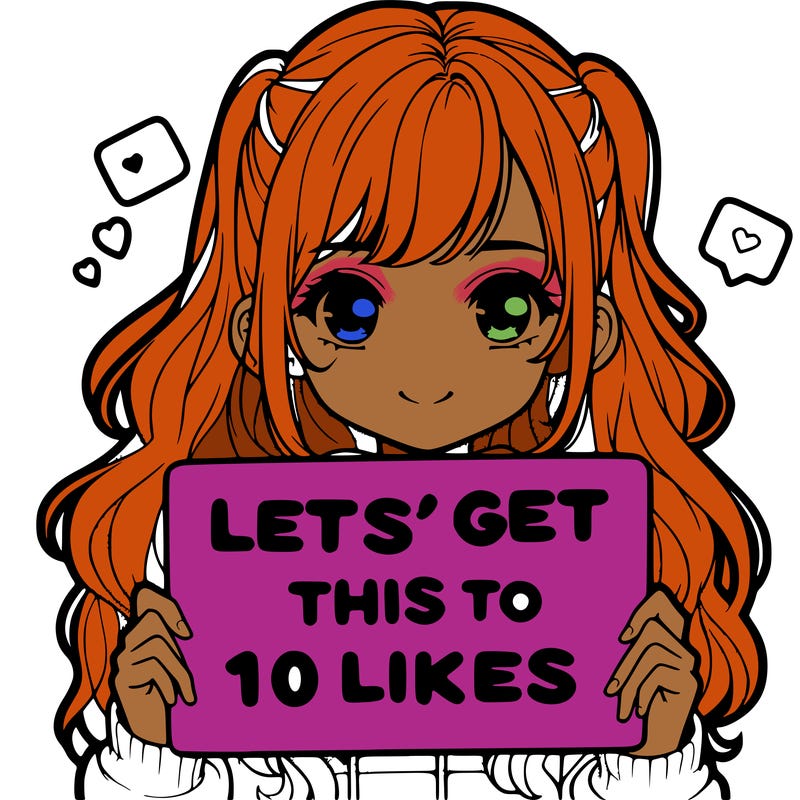 girl holding up sign that says let’s get this to 10 likes realistic