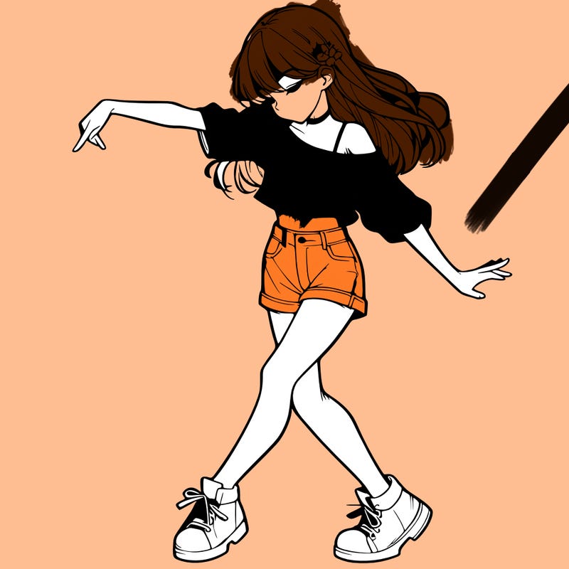 realistic girl danceing
