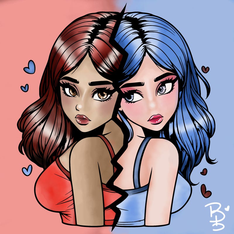 realistic girl split