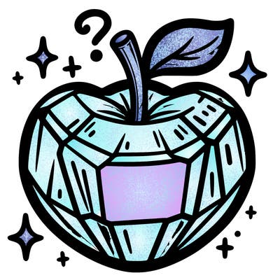 very shiny crystal apple