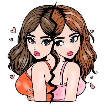 realistic girl split