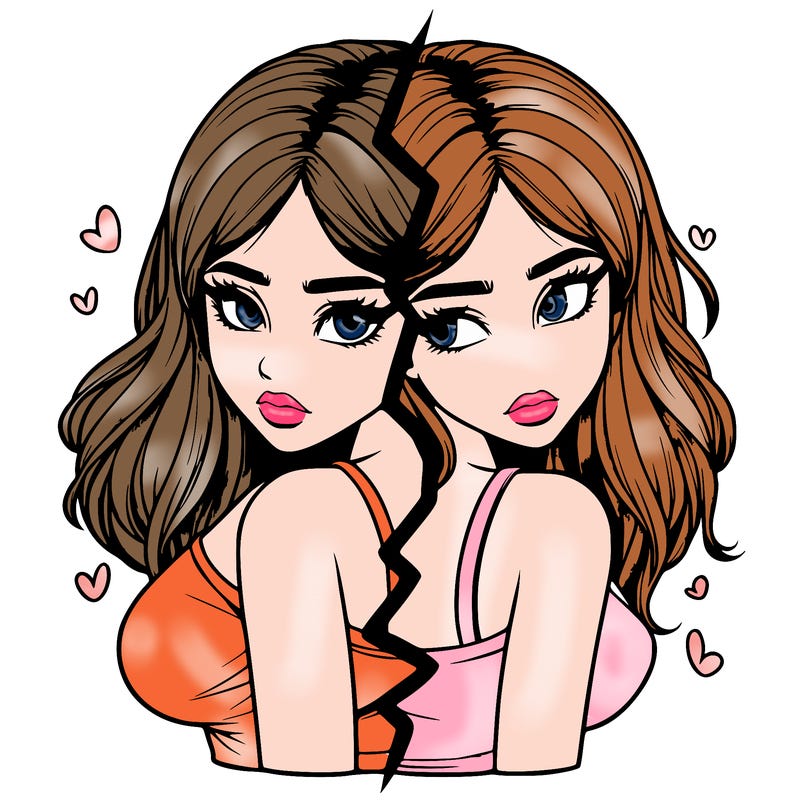 realistic girl split