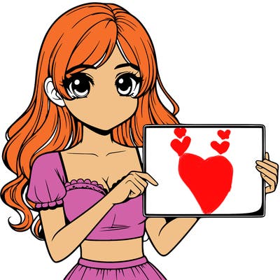 realistic pretty girl holding blank sign