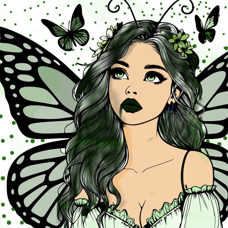 butterfly fairy realistic girl