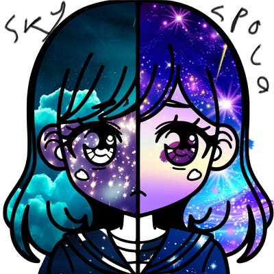 a split of a girl