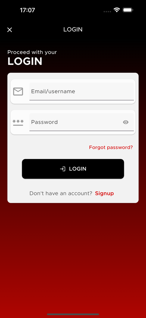 Spice Hut Sunderland - Spice Hut Sunderland mobile app login interface