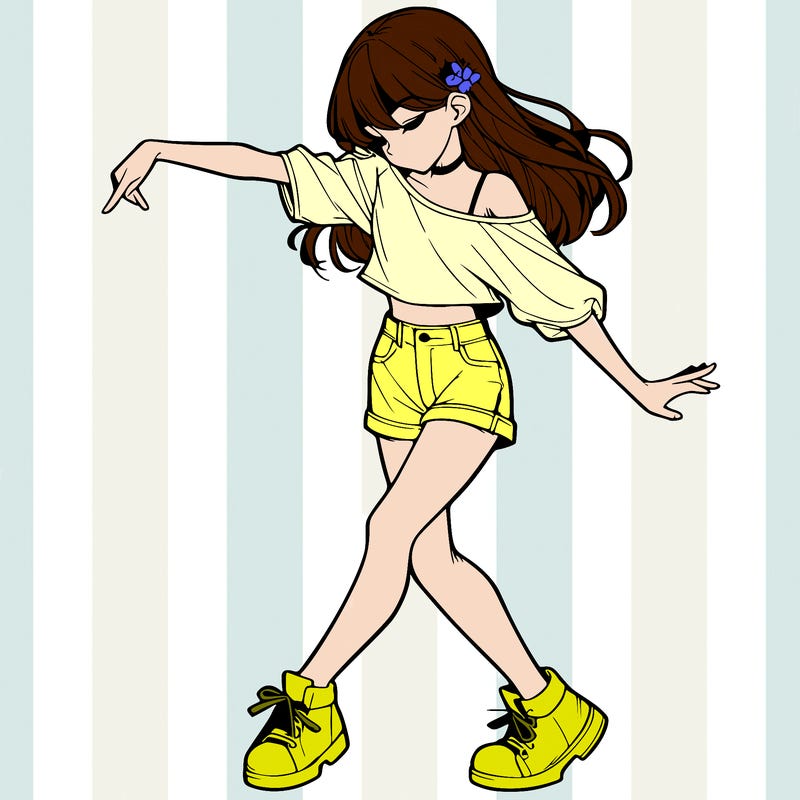 realistic girl danceing
