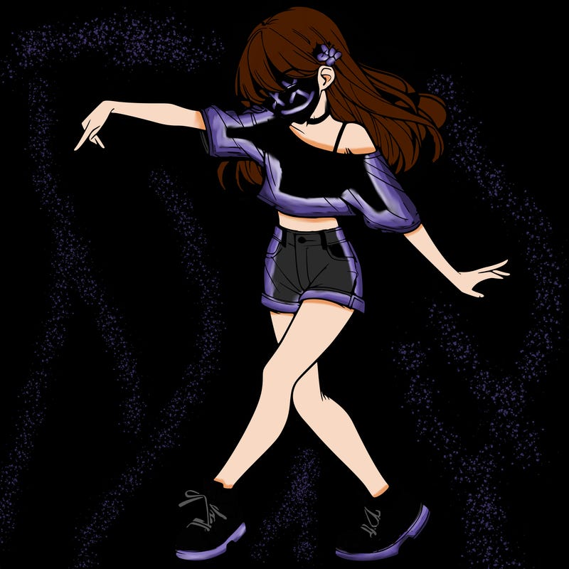 realistic girl danceing