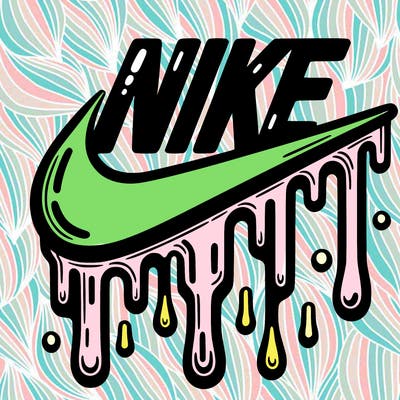 dripping nike logo