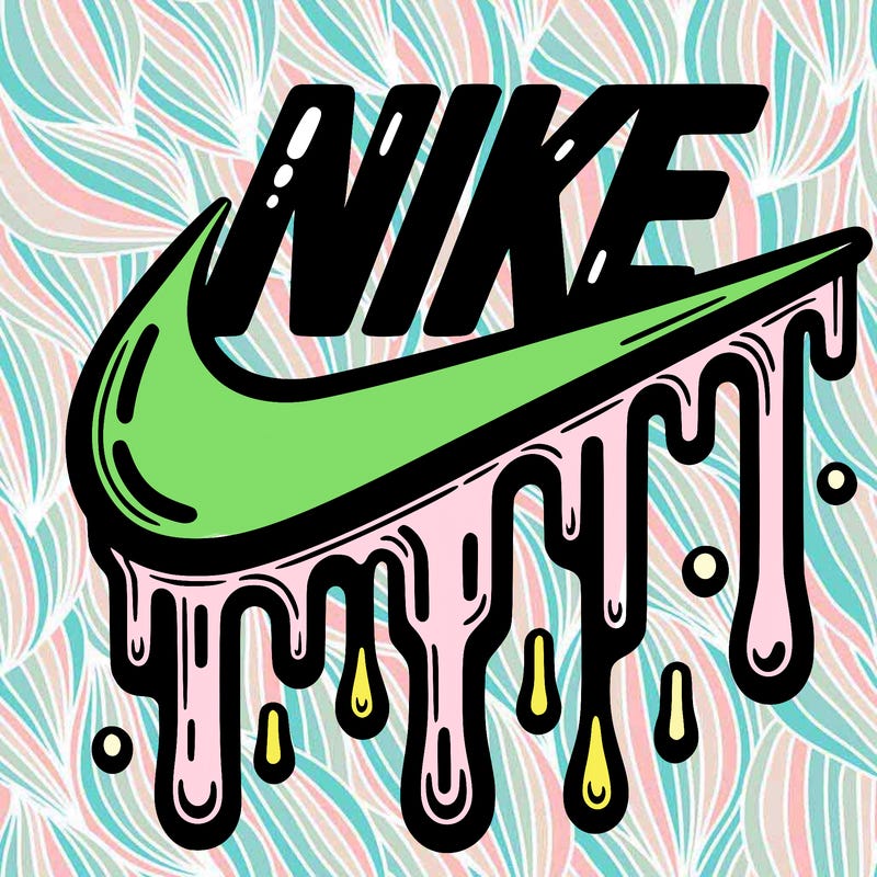 dripping nike logo