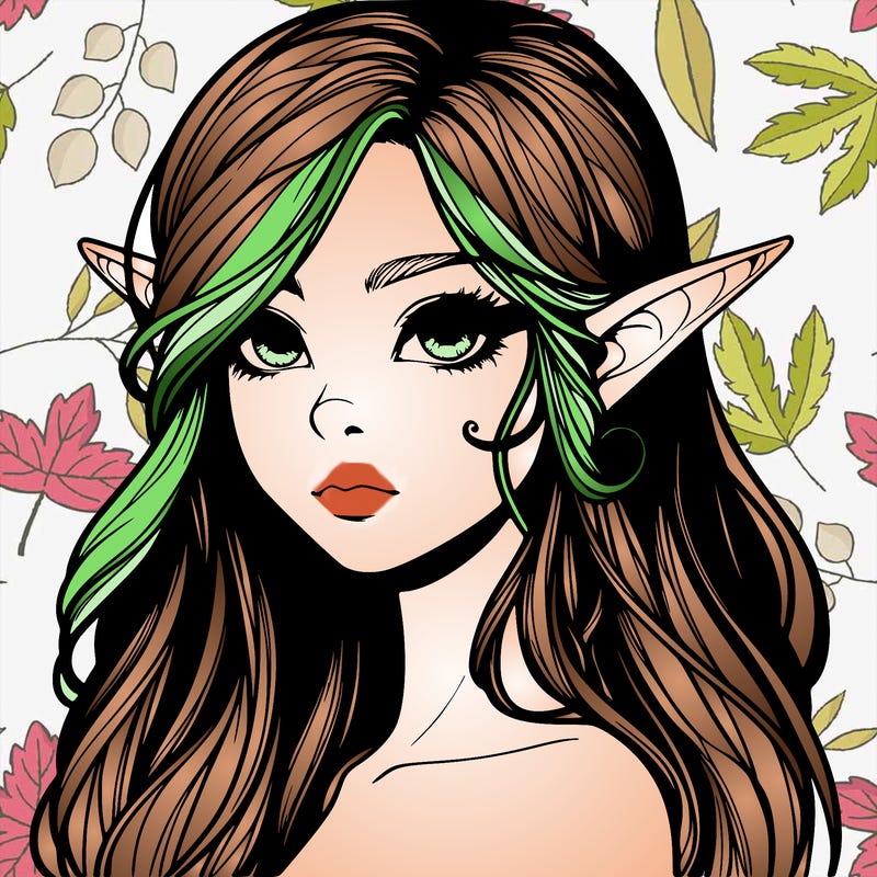 elf girl realistic dark fantasy