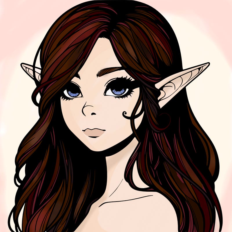 elf girl realistic dark fantasy