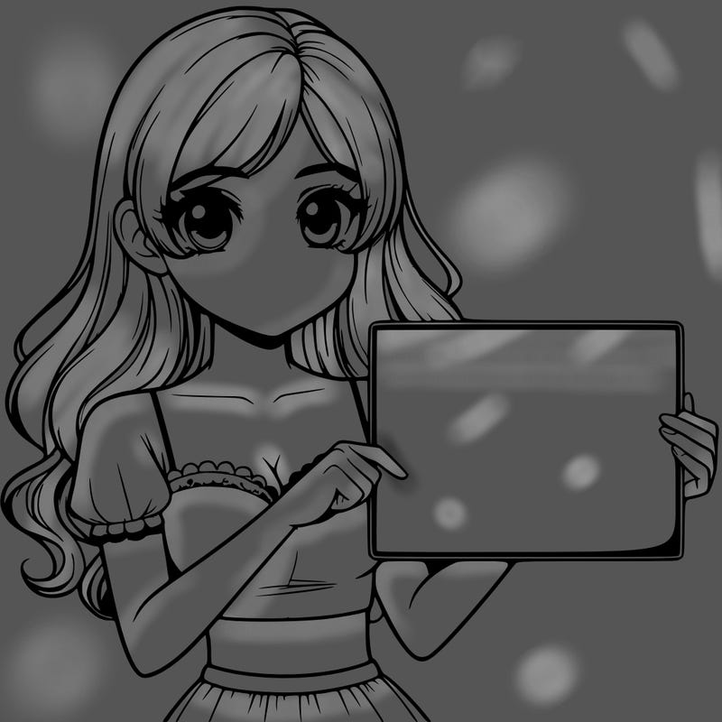 realistic pretty girl holding blank sign