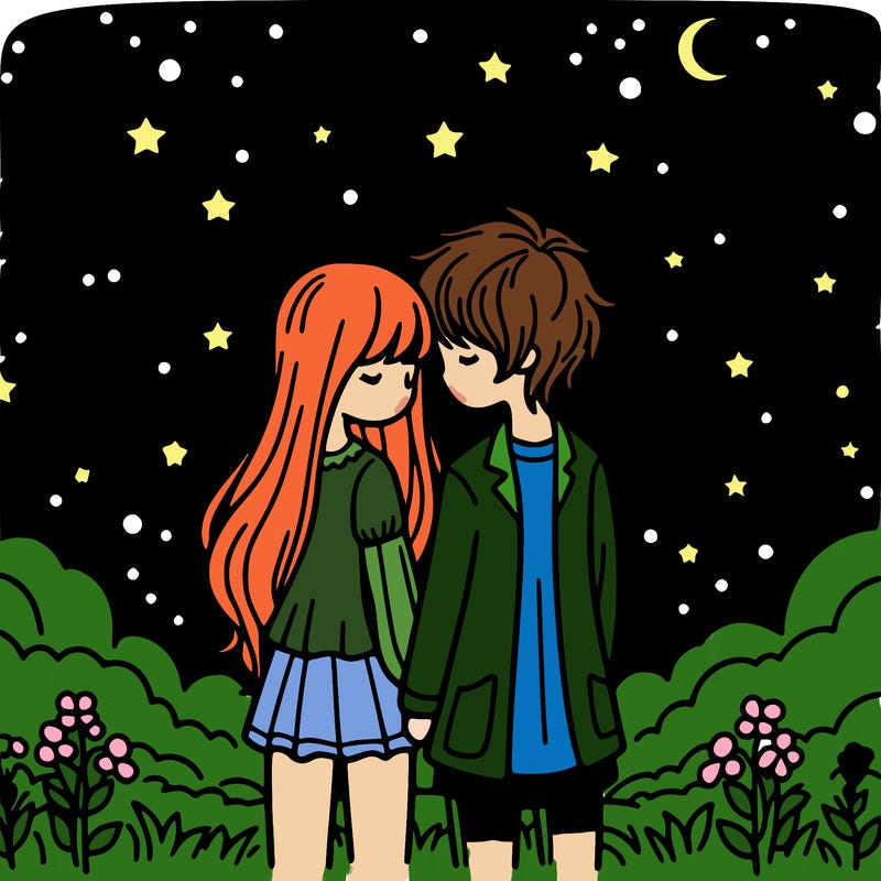 me and my boyfriend under the stars