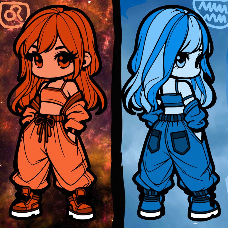 girl in crop top and baggy pants