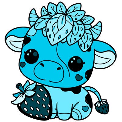 cute strawberry cow